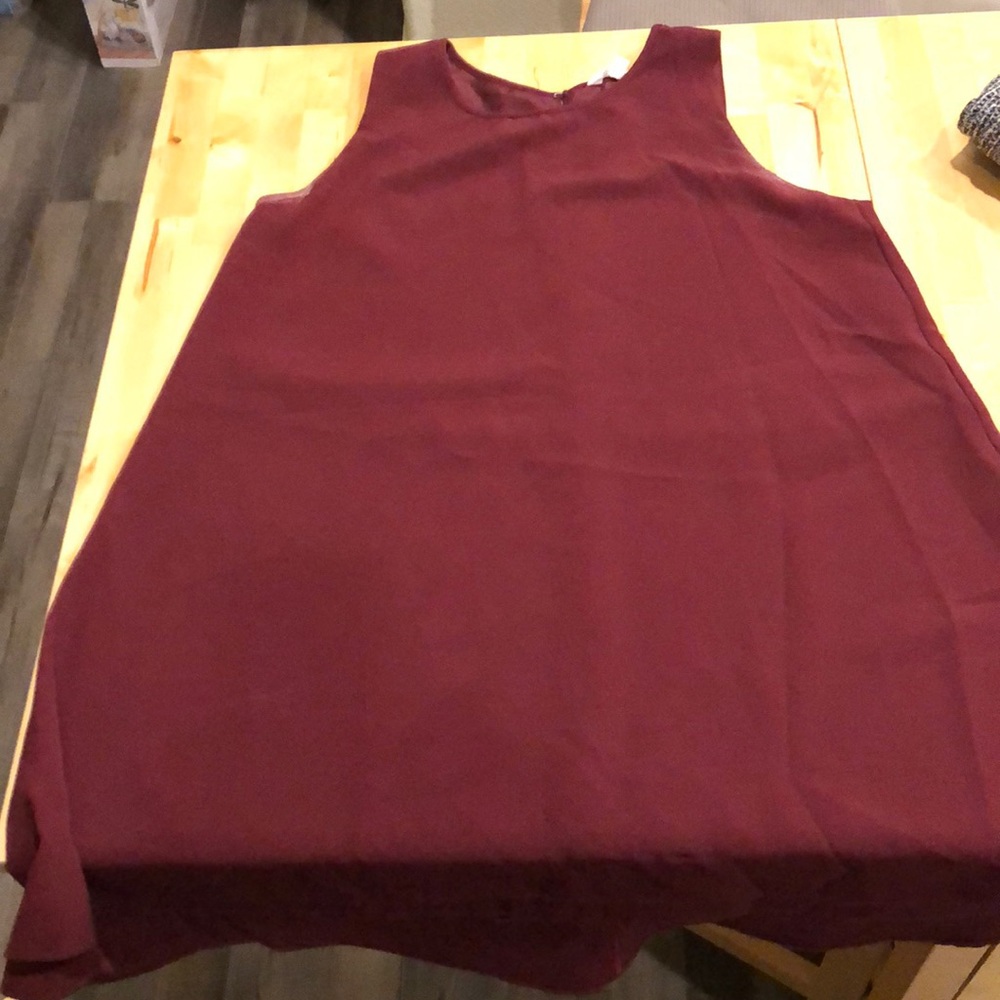Wine red dress